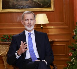 Don Felipe durante su Mensaje de Navidad